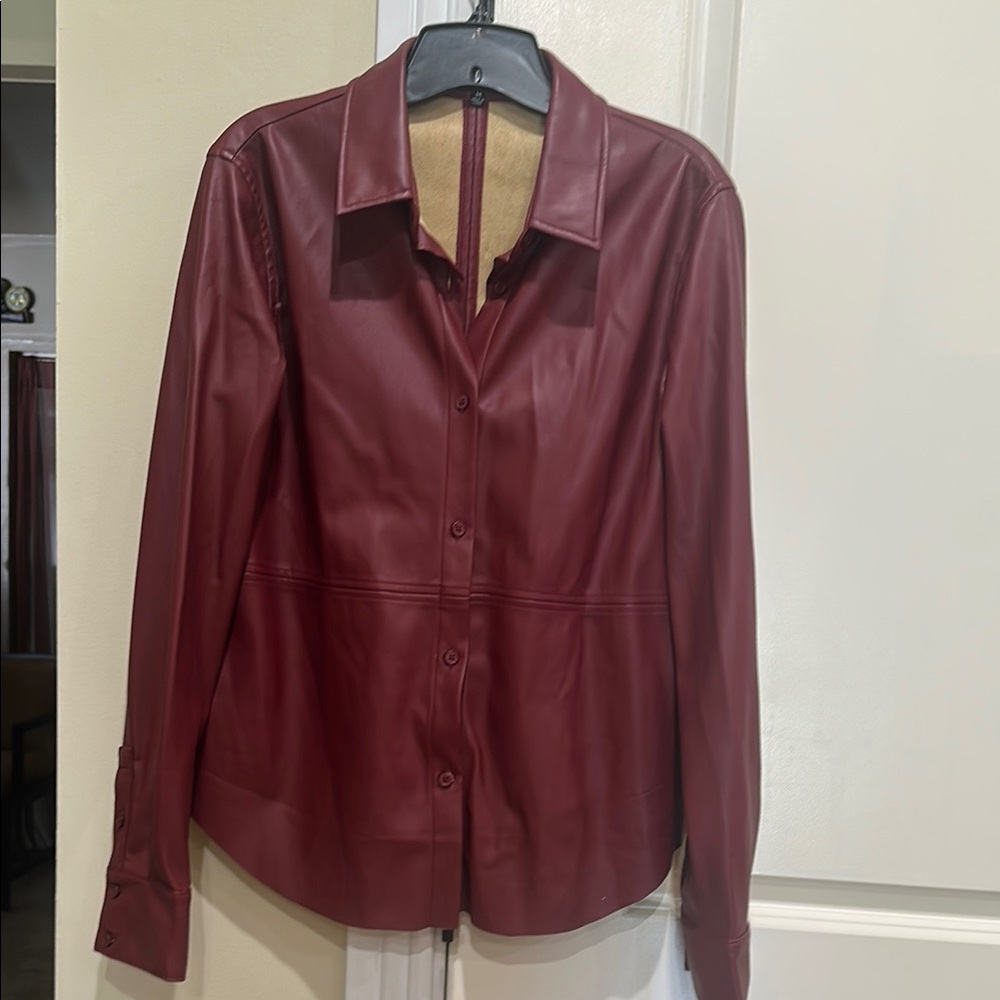 Lulu's Deep burgundy Leather Jacket. Super soft and confortable. New never worn.